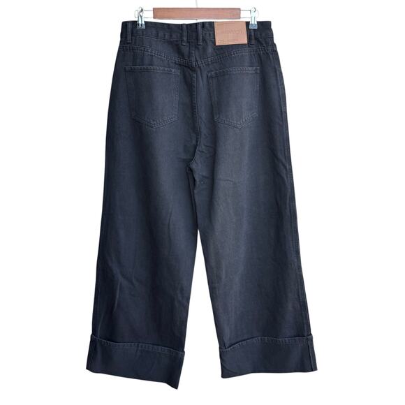 Jokelamb NWT High Rise Wide Leg Cuffed Denim Jeans Size M (W32/33) Y2K - Picture 2 of 6